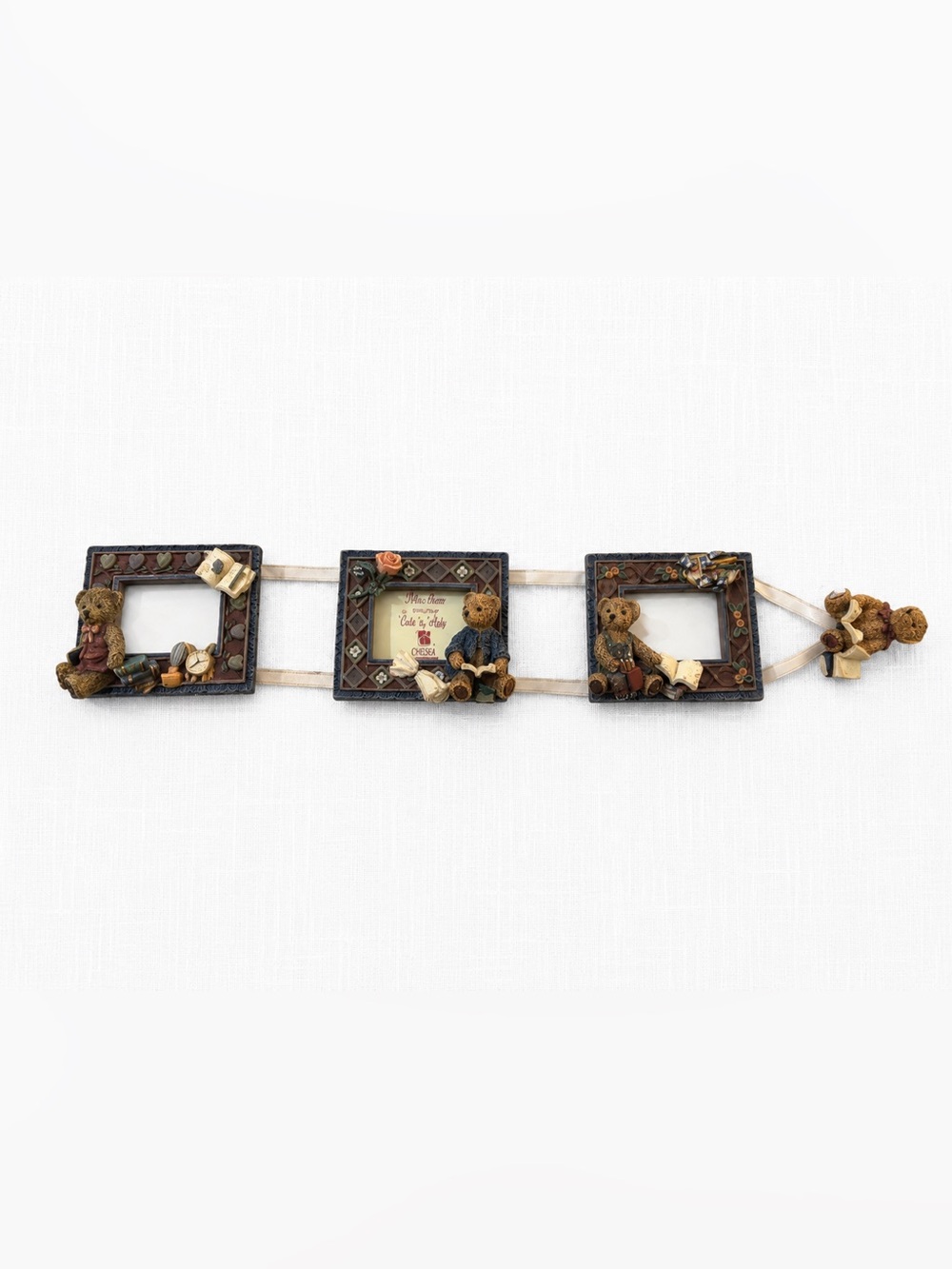 Teddy Bear Multi-Frame Garland Picture Display - Brown